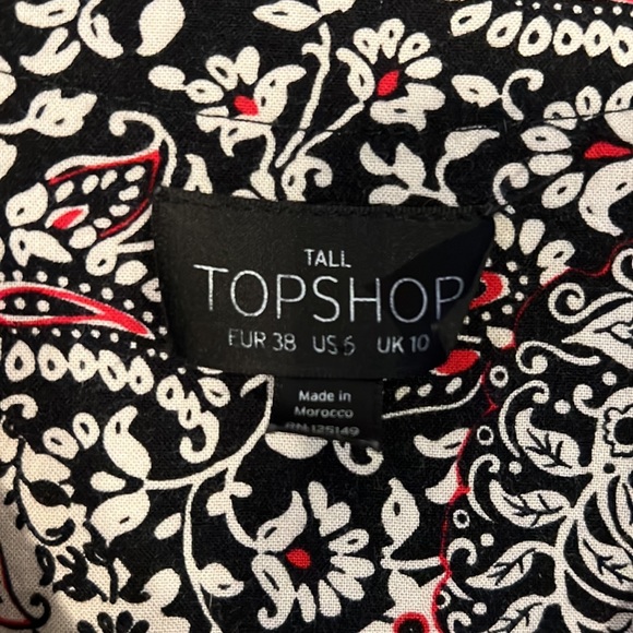 TopShop Paisley Shirt Medium - Picture 2 of 4